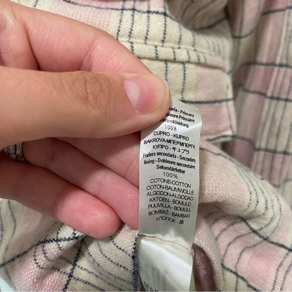 Forte Forte Pink Plaid Virgin Wool Blend Blazer sz II (6) - Picture 9 of 14